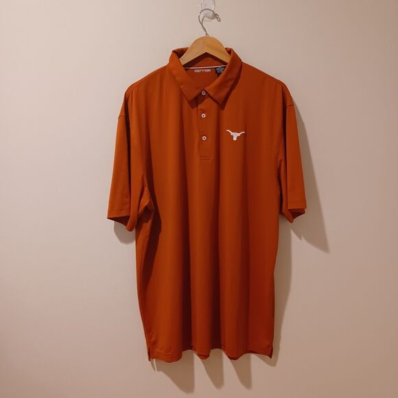 Forty Acres University of Texas Longhorns Golf Polo Shirt 2XL Orange Western UT - Picture 1 of 7